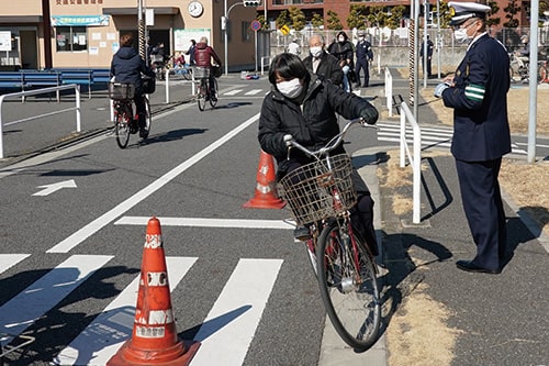 画像：2月6日に行われた交通安全教室の様子