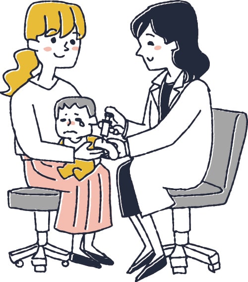イラスト：乳幼児接種
