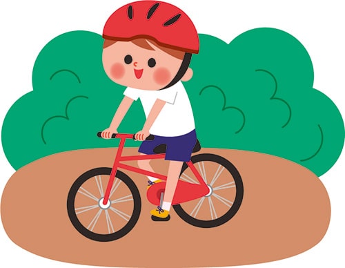 イラスト：自転車乗車用ヘルメット