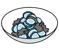 イラスト:きゅうりとわかめの酢の物