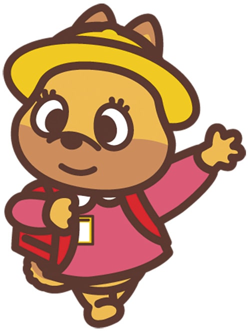イラスト:市内にオレンジ色の帽子の方が増えるとうれしいワンね
