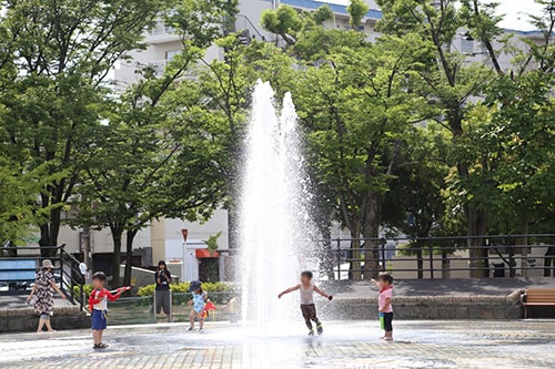 画像:夏季限定の噴水