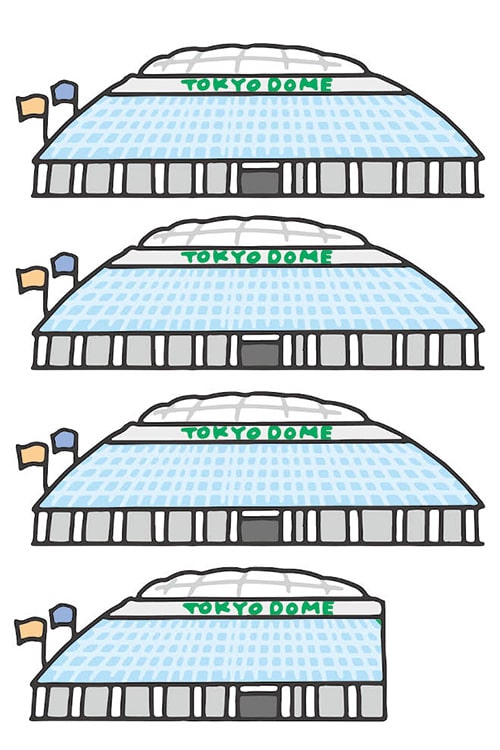 イラスト：年間東京ドーム約3.8杯分捨てられています