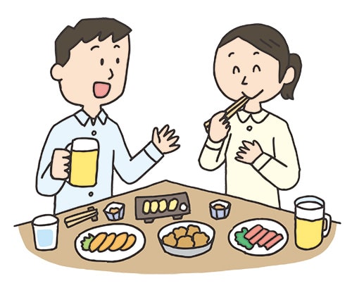 イラスト：外食時の取り組み
