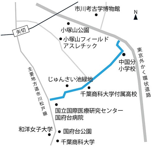 地図：じゅん菜池通り