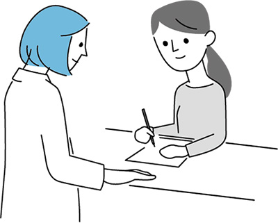 イラスト：[1]受付
