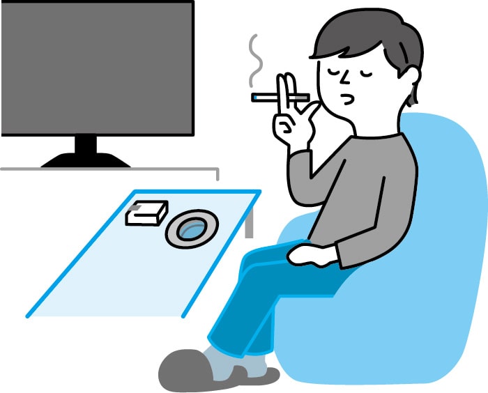 イラスト：たばこ