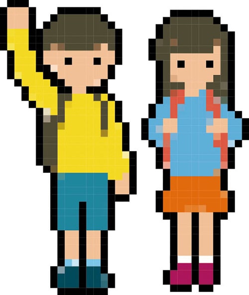 イラスト:危険を避けて学校を目指せ