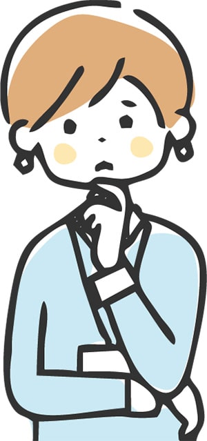イラスト:何かを考えてる人