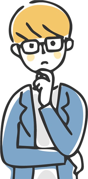 イラスト:何かを考えてる人