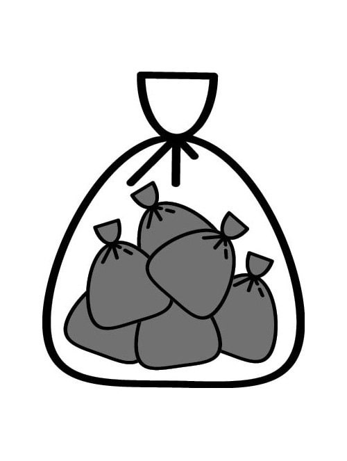 イラスト:携帯トイレの使い方・処理方法