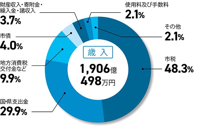 歳入の円グラフ