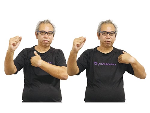 画像：[3]左手で繰り返す