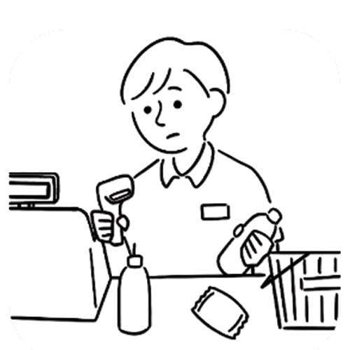 イラスト：家計を支えるために労働をして助けている