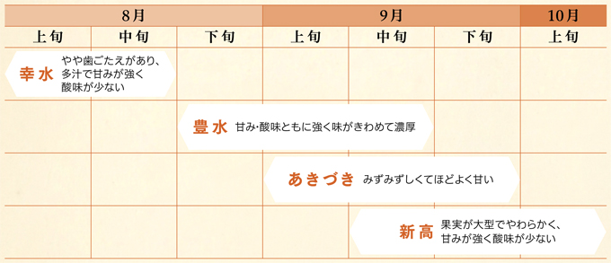 《チェック！》梨の食べごろカレンダー