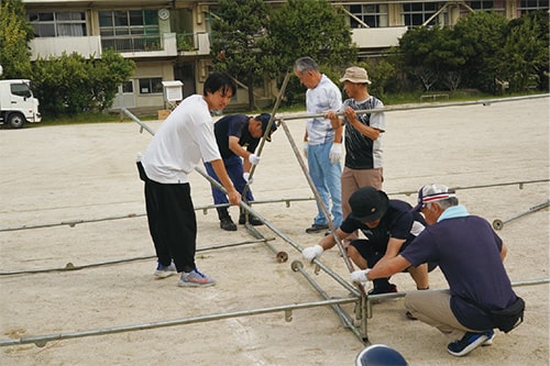 画像：学生ボランティアの様子
