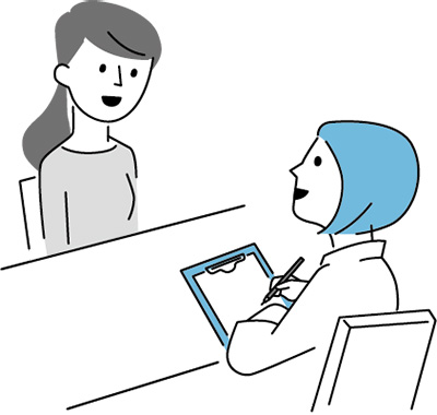 イラスト：[2]問診・事前検査