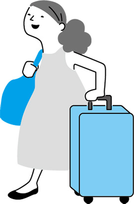 イラスト：4週間以内に海外から帰国（入国）した方