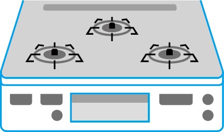 イラスト：安全装置の付いたこんろを使う