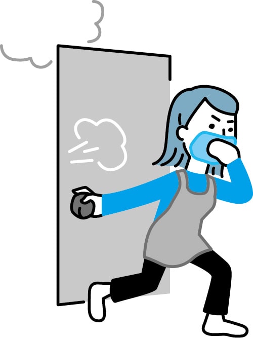 イラスト：避難