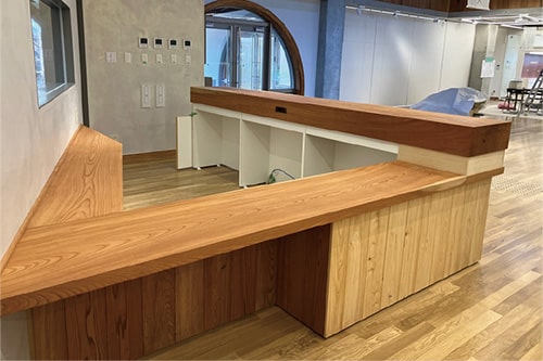 画像：中央公民館の部材を使っています