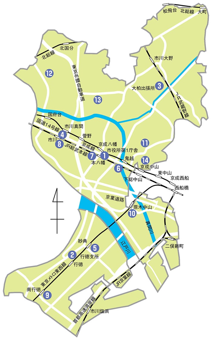 イラスト：期日前投票所一覧