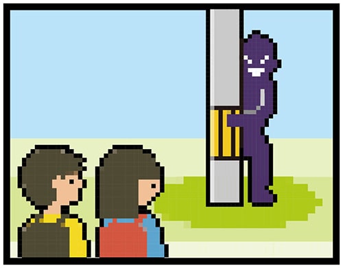 画像：不審者（ふしんしゃ）が現れた。