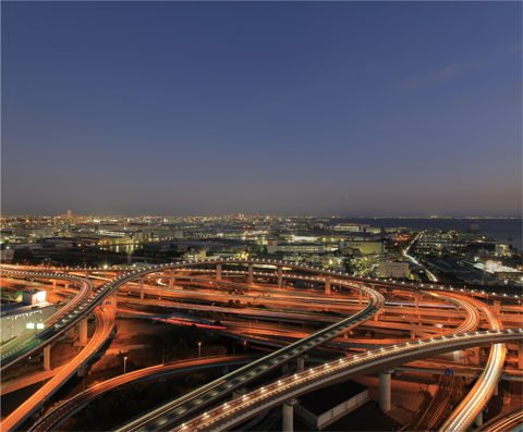 【Twitter】高谷JCTをクリーンセンター煙突にのぼって撮影［2月26日］の画像