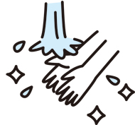 こまめに手洗い・換気をしましょうの画像