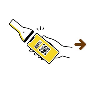 イラスト：2次元コードを読み取ってもらうの画像1