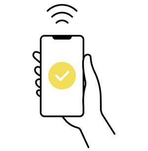 イラスト：2次元コードを読み取ってもらうの画像3