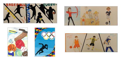 「オリパラなので…」中学生作成のポスター 「オリパラなので…」中学生作成のポスター