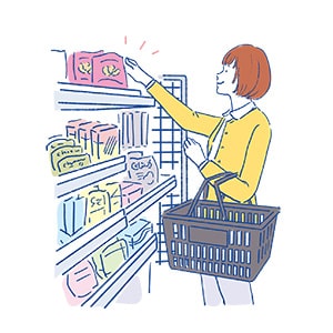 食料品は手前から取ろうの画像2