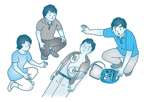 イラスト：消防局の講習