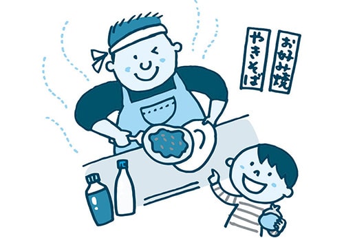 イラスト：いちかわ市民まつり 参加申込説明会（テント・ステージ）