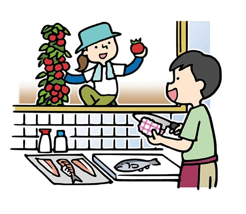 イラスト：野菜を食べよう