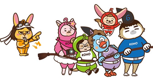 イラスト：吹き出しのキャラクター