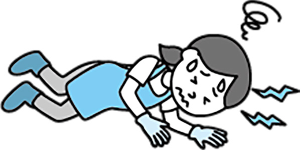 イラスト：重い症状