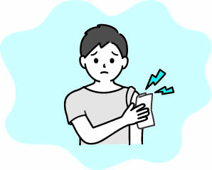 ワクチン接種の副反応についての画像