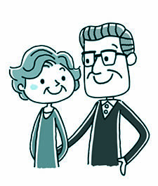 高齢者などが安心して生活できるように家でも外でも見守りをサポートしますの画像