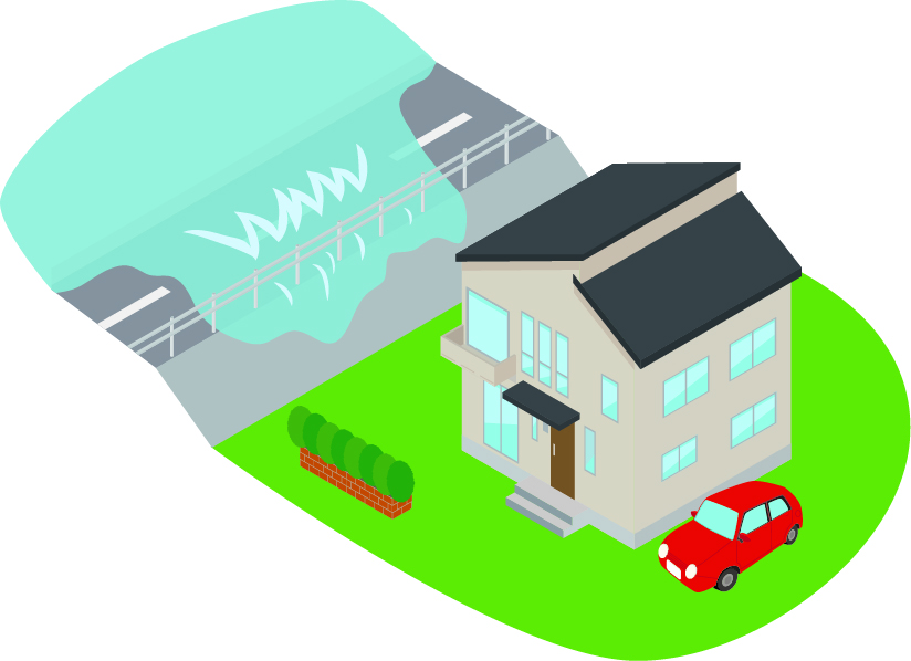 河川氾濫の画像