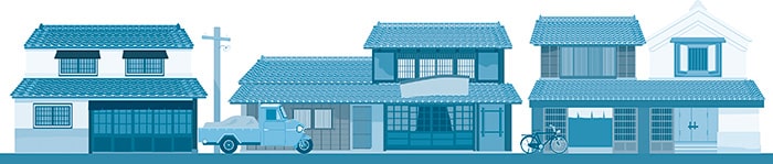 イラスト：昭和の市川 写真パネル展示