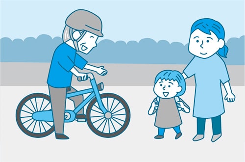 イラスト：歩行者を優先しよう