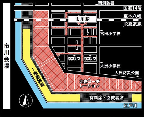 イラスト：市川会場のマップ