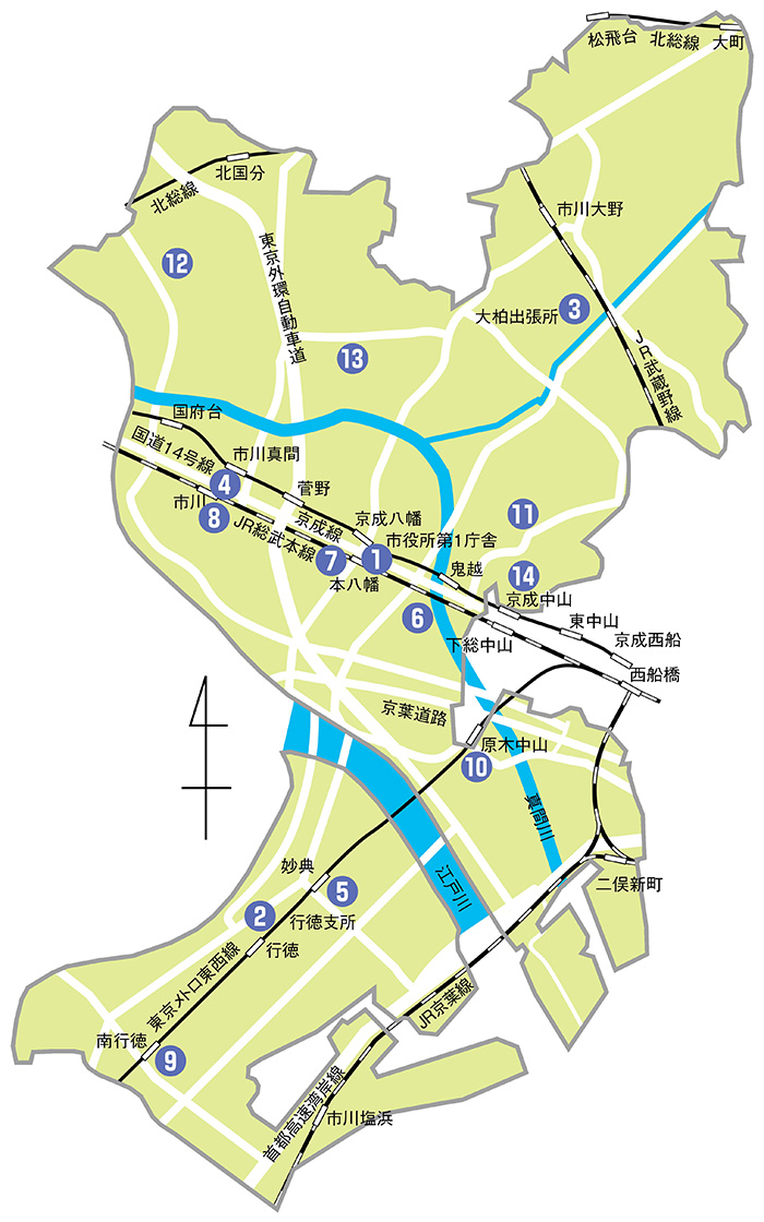 イラスト：期日前投票所一覧