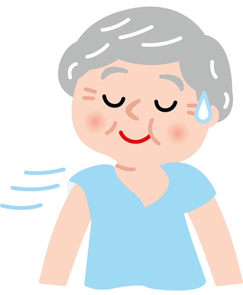 イラスト：そのまま安静にして十分に休息を取らせ、回復を待ちましょう