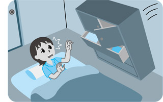 倒壊した建物の下敷きになるかもしれませんの画像