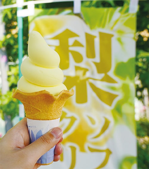 画像：梨のソフトクリーム