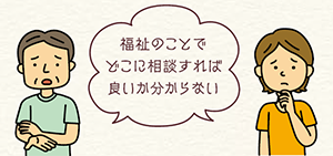 イラスト：福祉のことでどこに相談すれば分からない