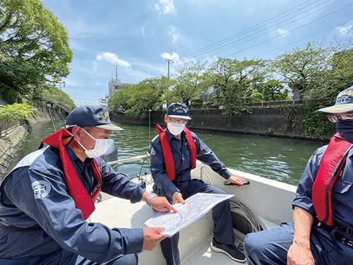 真間川の船上視察についての画像